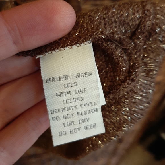 Vintage Lace Metallic Sheer Butterfly Sweater Tee Whimsigoth Fairy Grunge XL - Picture 8 of 8